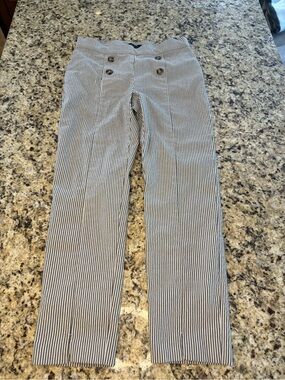 Verve Ami Black & White Stripe Pants | Coastal Chic Nautical Wide Pants